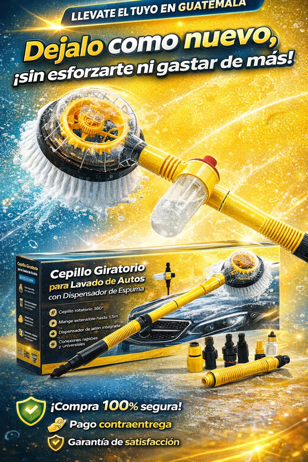 CarMaster™ 360 – Cepillo Lava Auto