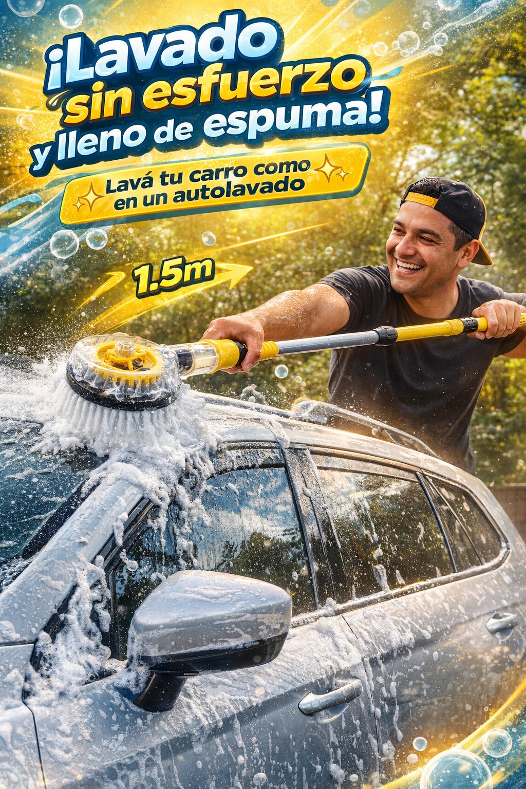 CarMaster™ 360 – Cepillo Lava Auto