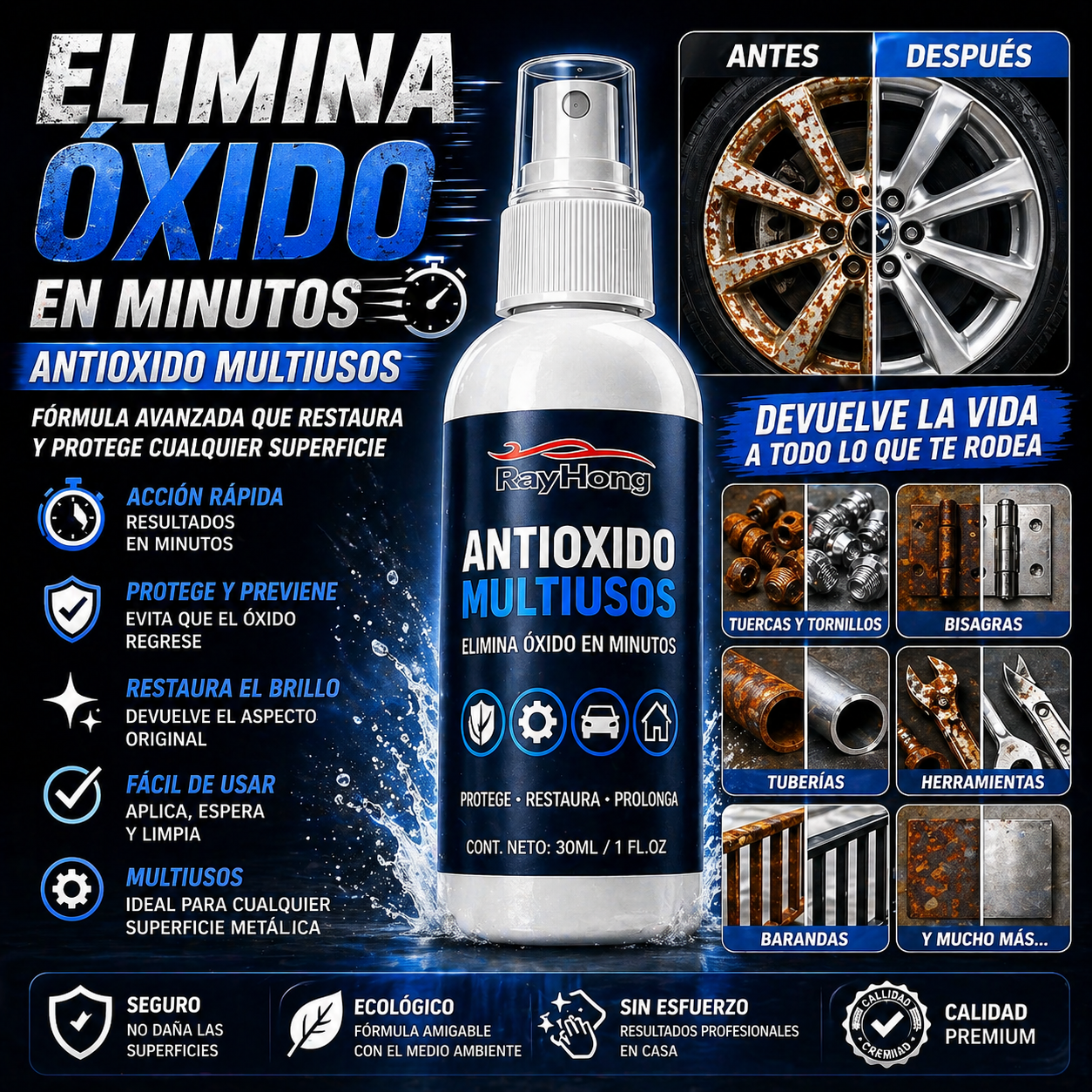 OxiClean - Elimina Óxido en Minutos