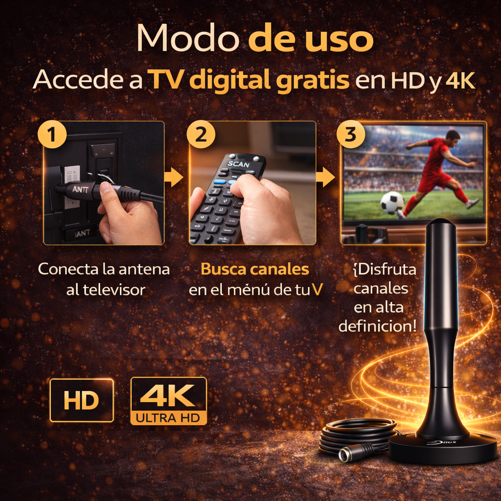 Antena Inalambrica -FreeView HD 4K