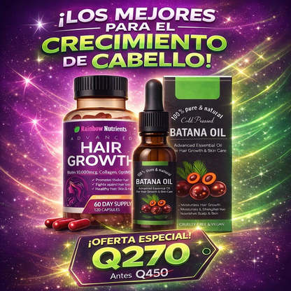 Combo para crecimiento de cabello - Hair Growth + Batana Oil