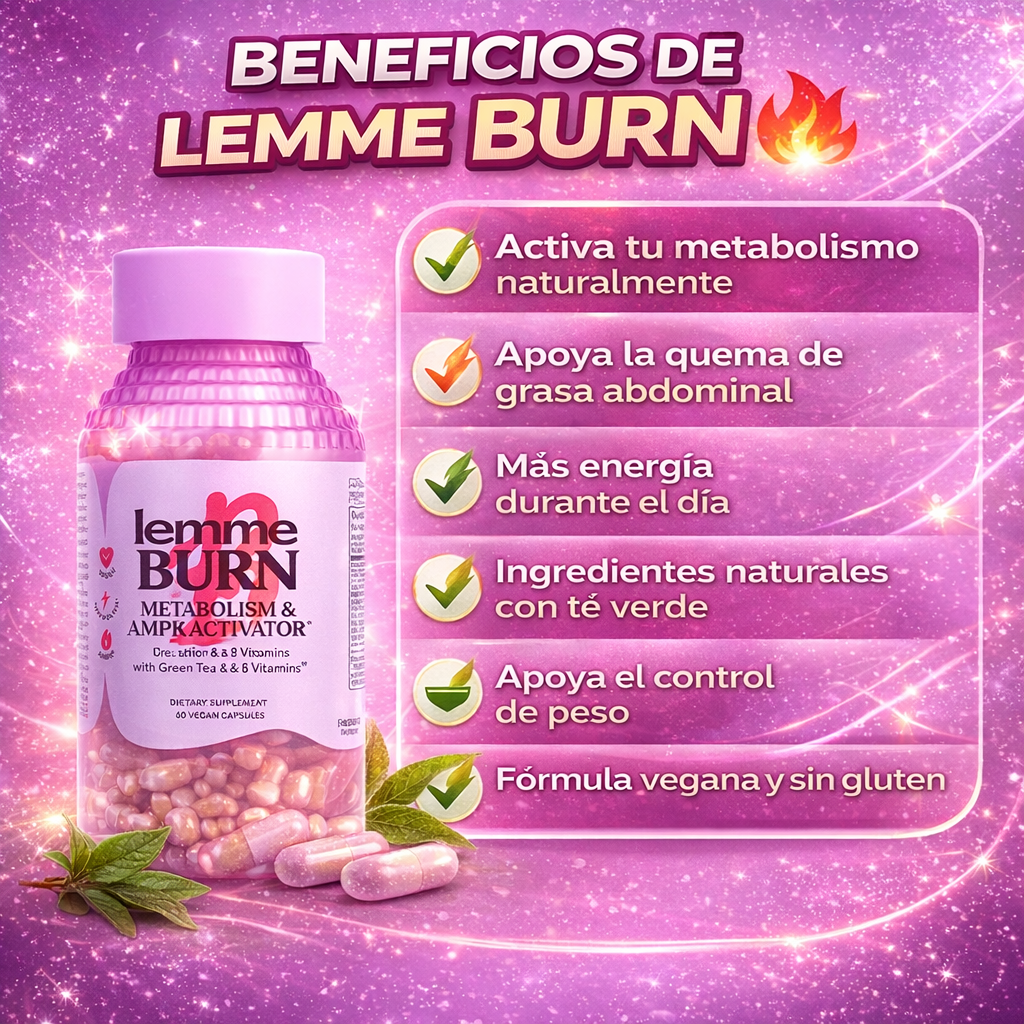 TriPack LEMME BURN - Acelera tu metabolismo y baja de peso