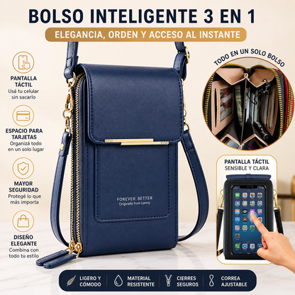 Bolso Cruzado 3 en 1  – Tu Celular Siempre a Mano sin Sacarlo del Bolso