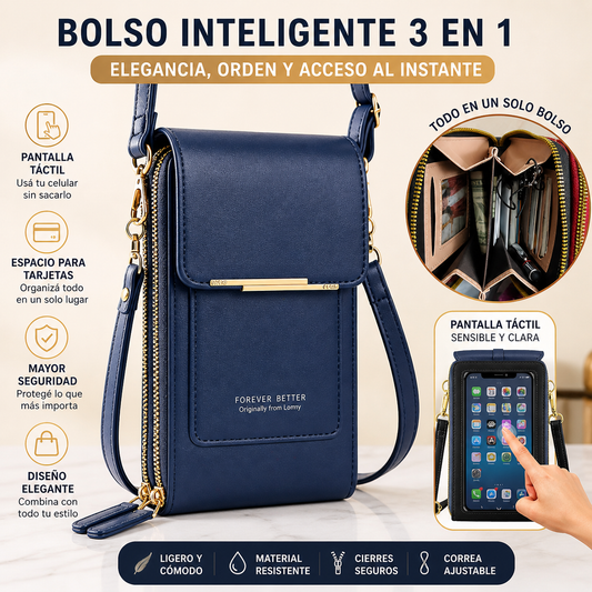 Bolso Cruzado 3 en 1  – Tu Celular Siempre a Mano sin Sacarlo del Bolso