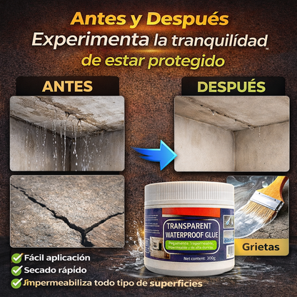 2x1 - Sellador Transparente Impermeable: Repara Fugas y Protege Sin Obras Costosas