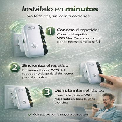 Repetidor WiFi Max Pro - potencia y mejora inmediata