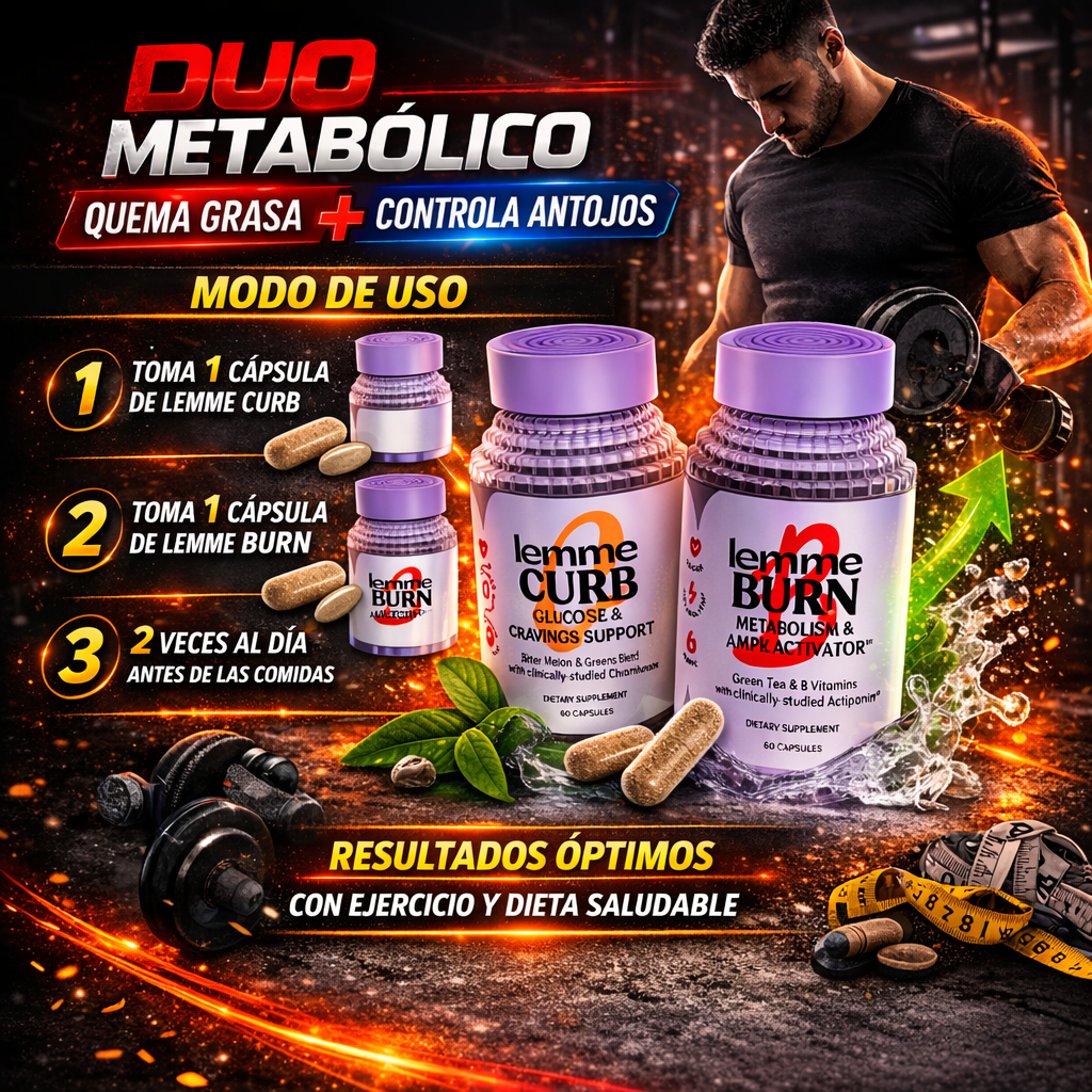 Duo LEMME - Eliminador de antojos + Quemador de grasa