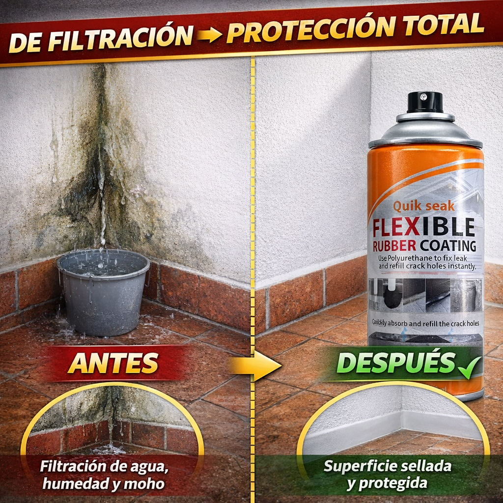 Spray Impermeabilizante Sellador 360° – Elimina Goteras y Filtraciones en Minutos Sin Obras