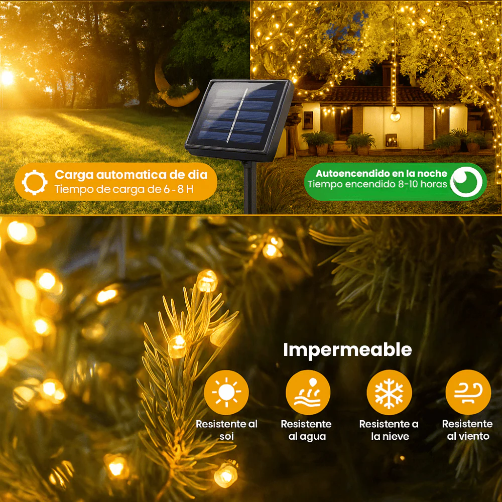 Luces Solares Navideñas